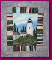The Lighthouse Quilted Fabric Art
