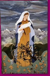 Our Lady of the Sierra Quilted Fabric Art Image